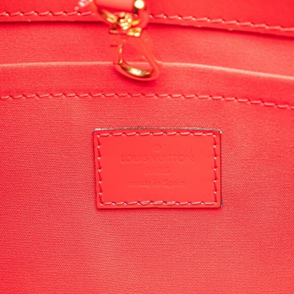 LOUIS VUITTON Red Monogram Leather Shoulder Bag - Picture 8 of 12